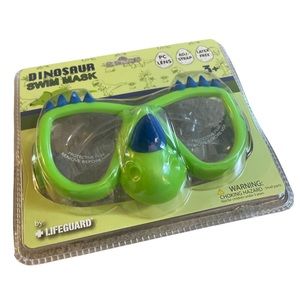 Kids Dinosaur Swim Mask ages 3+ Latex Free Adjustable Strap Triceratops Goggles